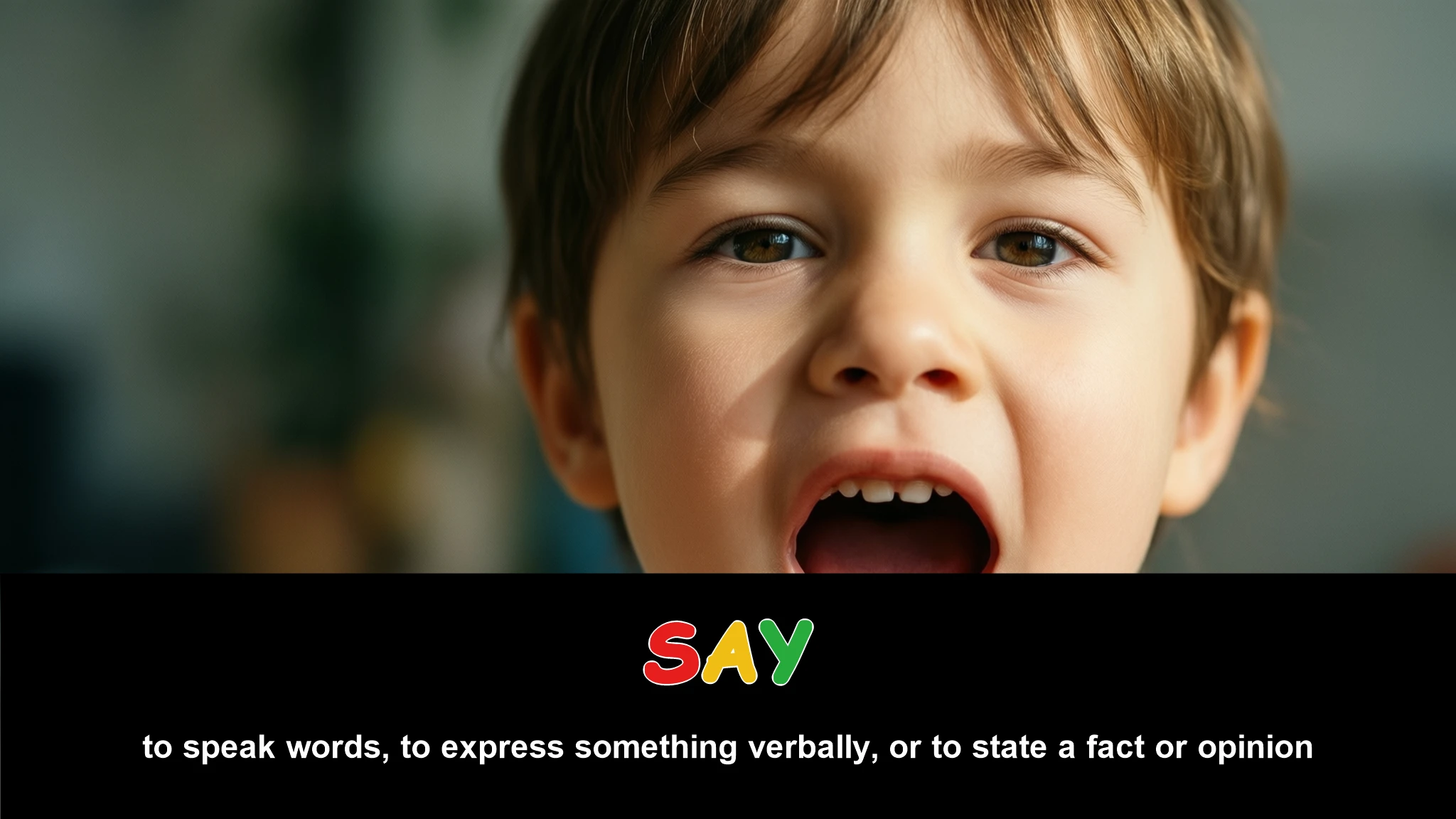 English Illustration for say